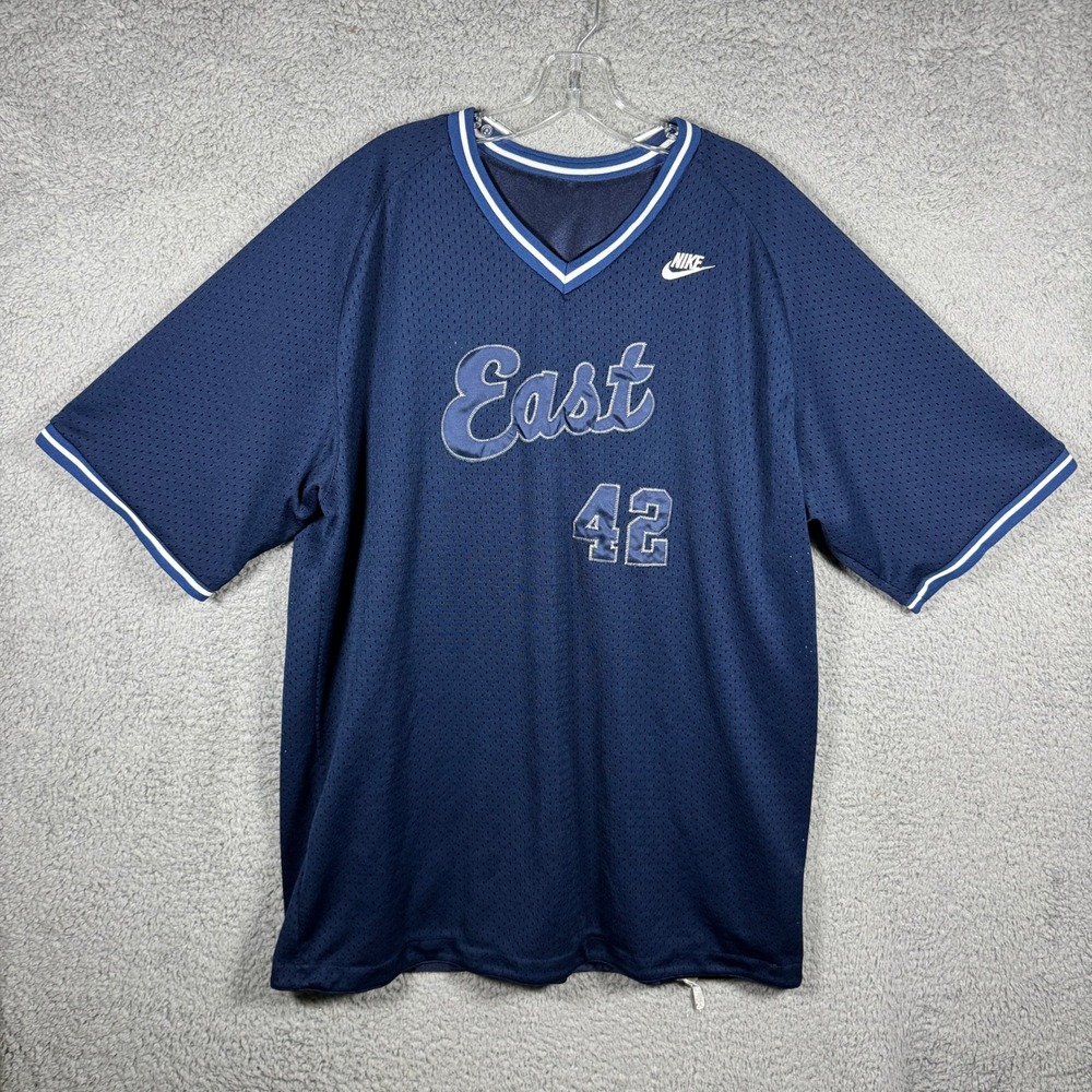90s Vintage Nike East 42 Series Reversible Mesh Jersey Shirt Size XL Swoosh